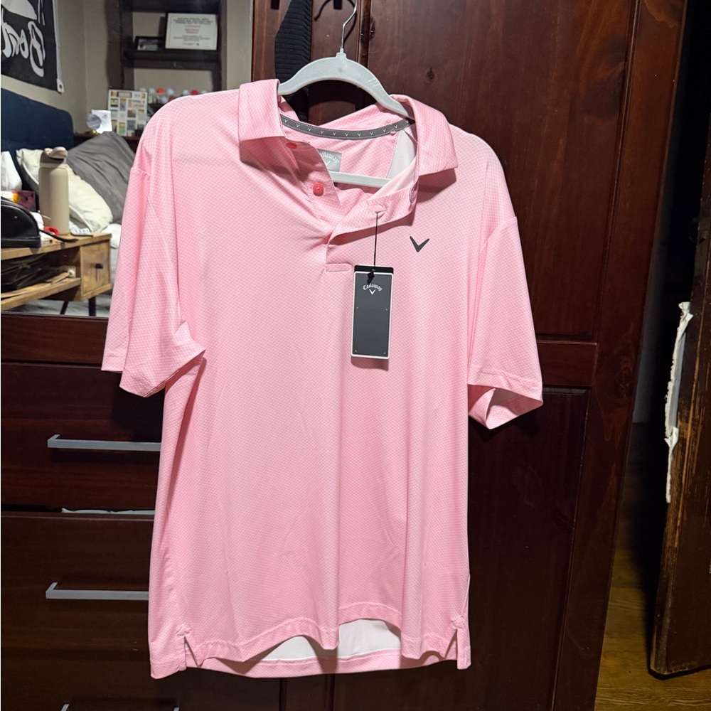 Callaway Men's Light Pink Polo Shirt